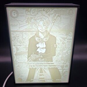 One Piece Sabo OP-13-120 Manga Red Lithophane Lightbox 7x5.5x2 inches